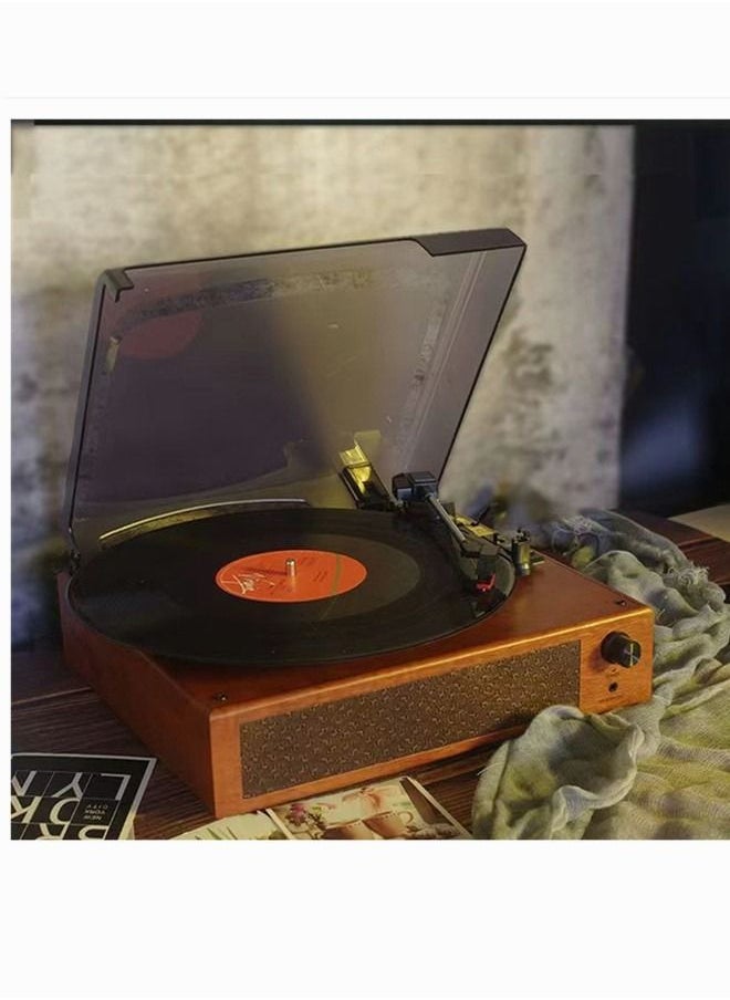 Generic - Vinyl Player Bluetooth Turntable Vinyl Record Player with Speakers Turntables for Vinyl Records 3 Speed Belt Driven Vintage Record Player Vinyl Turntable for Entertainment AUX in RCA Out - Image 1
