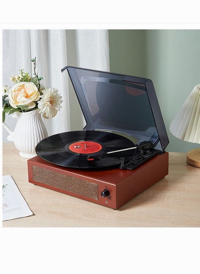 Generic - Vinyl Player Bluetooth Turntable Vinyl Record Player with Speakers Turntables for Vinyl Records 3 Speed Belt Driven Vintage Record Player Vinyl Turntable for Entertainment AUX in RCA Out - Image 1