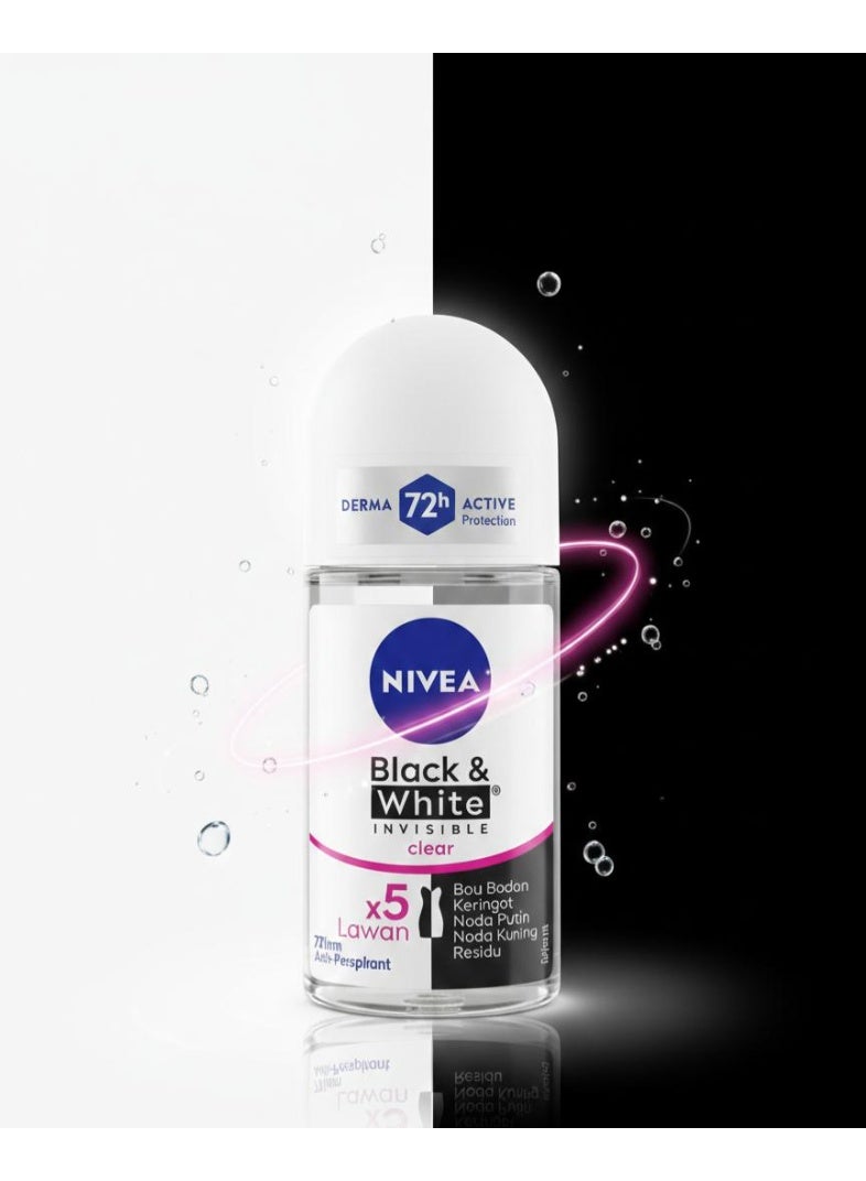 نيفيا رول مزيل العرق إنفزيبل بلاك آند وايت 50 مل - Image 2