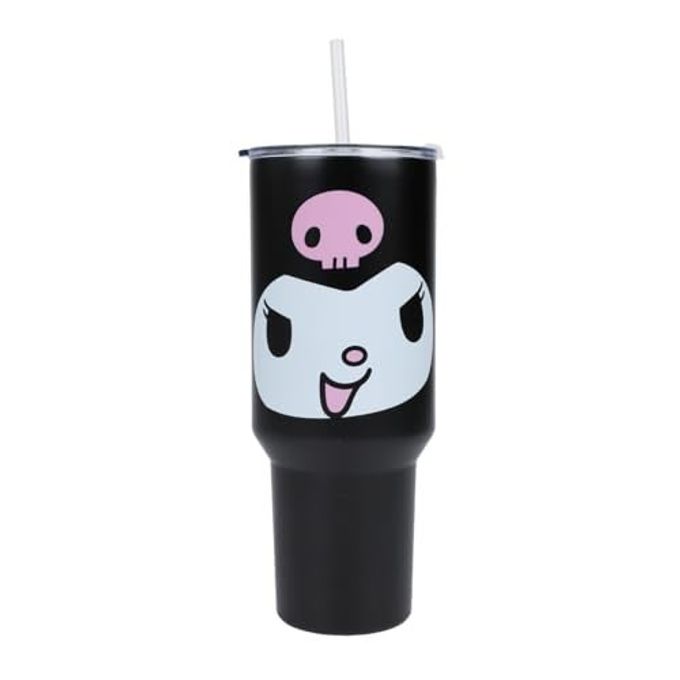 Bioworld Kuromi 40 Oz. Stainless Steel Tumbler With Leak-Proof Lid