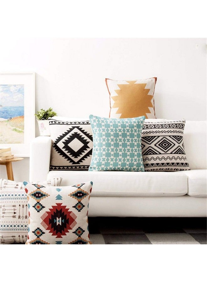 AEROHAVEN™ Set of 5 Designer Decorative Throw Pillow/Cushion Covers - (Multi, 24 x 24 inch) - Image 1