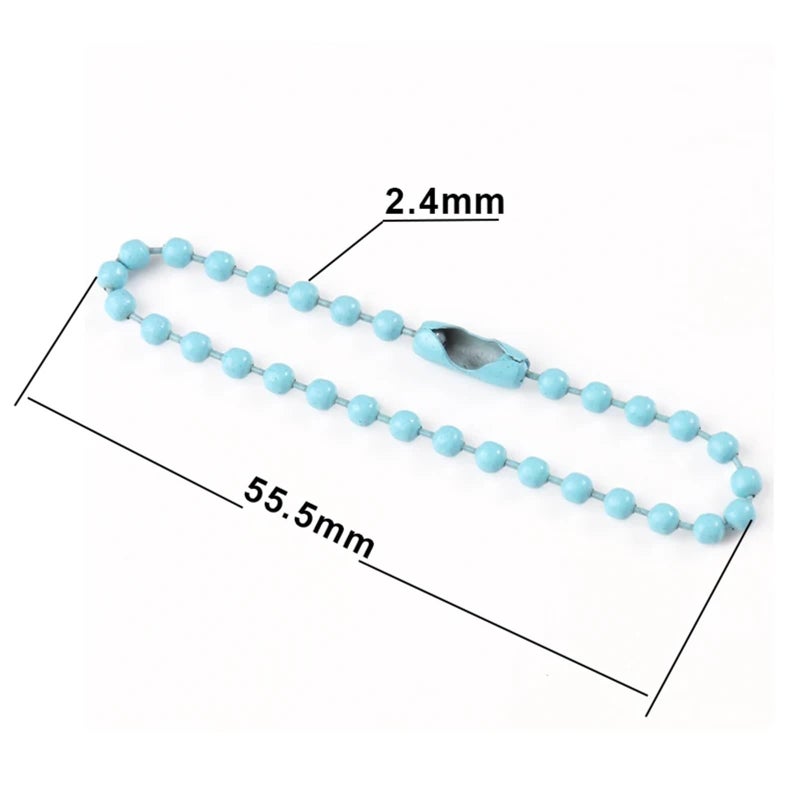 Yellow Chain 400pcs 2 4mm Ball Bead Chains For DIY Jewelry Bracelets Key Chains Dolls Tags - Image 3