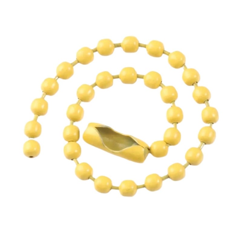 Yellow Chain 400pcs 2 4mm Ball Bead Chains For DIY Jewelry Bracelets Key Chains Dolls Tags - Image 4