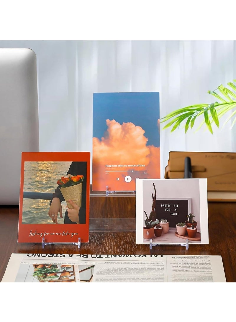 20pcs Adjustable Acrylic Plate Stands - Clear Easel Display Stand for Plates, Picture Frames, and Acrylic Art - Ideal for Home, Office, Festivals, and Parties - Image 4