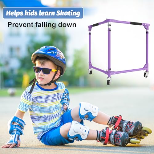 GanFindX Folding Skater Aid for Kids Roller Skating, Roller Skate Trainer for Kids Toddler Adjustable Height Training Walker - Image 3