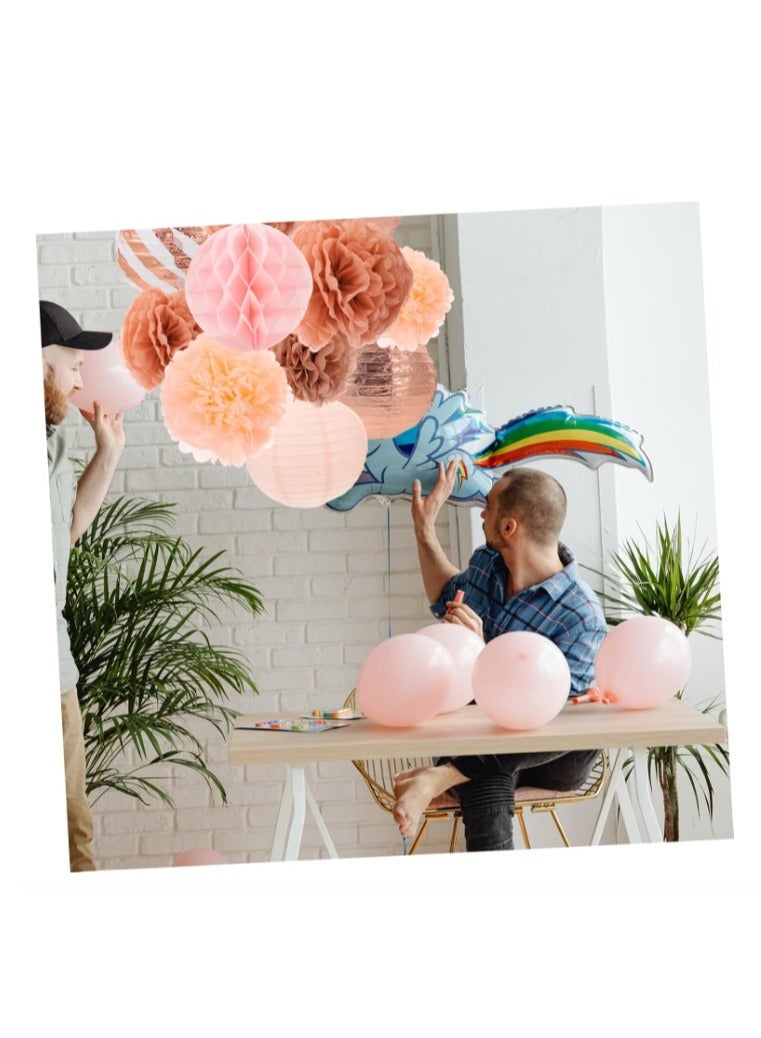 OASIS-TH 11 PCS Lantern Honeycomb Ball Wedding Decorations Wedding Party Adornment Paper Honeycomb Ball Paper Decorations Hanging Paper Flower Ball Party Supply Ceiling Round - Image 2