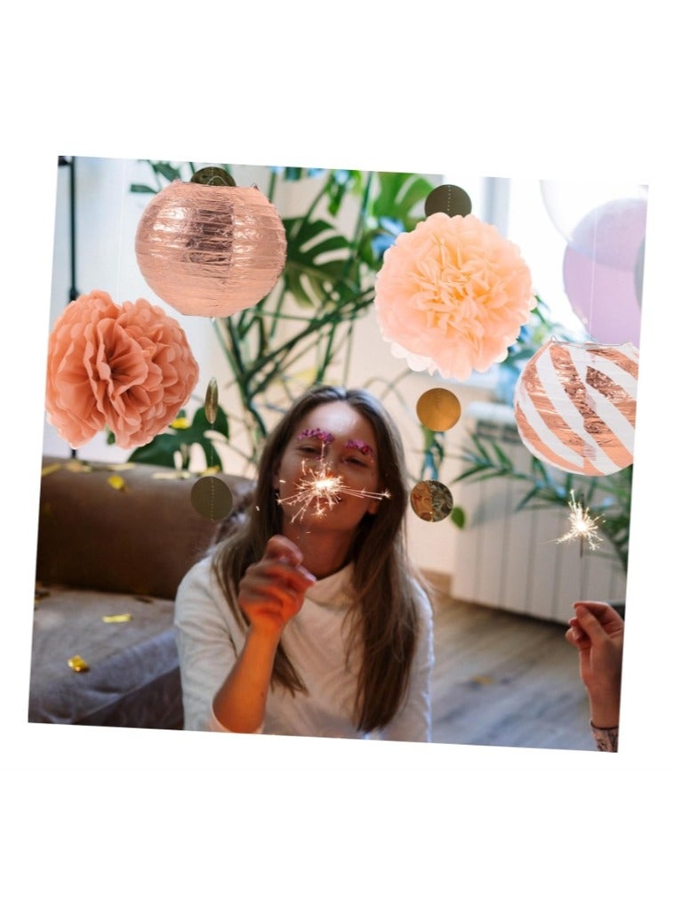 OASIS-TH 11 PCS Lantern Honeycomb Ball Wedding Decorations Wedding Party Adornment Paper Honeycomb Ball Paper Decorations Hanging Paper Flower Ball Party Supply Ceiling Round - Image 5