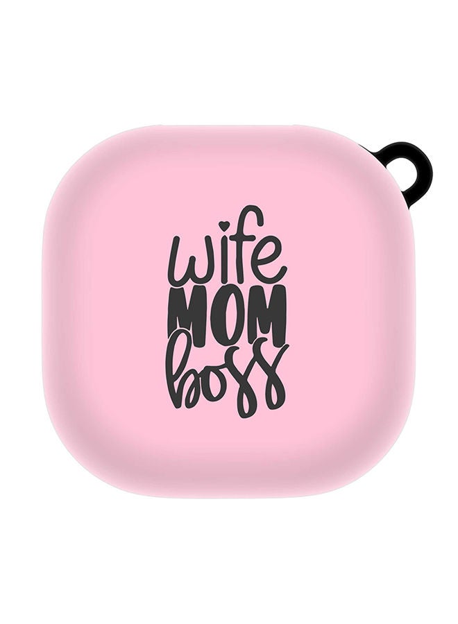 Stylizedd StylePods Custom Case Samsung Galaxy Buds Pro (2021) / Buds Live Case With Anti-Lost Keychain - Wife Mom Boss  - Image 1