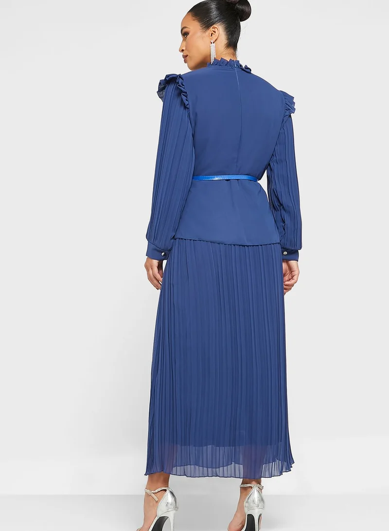 Khizana High Neck Pleated Dress