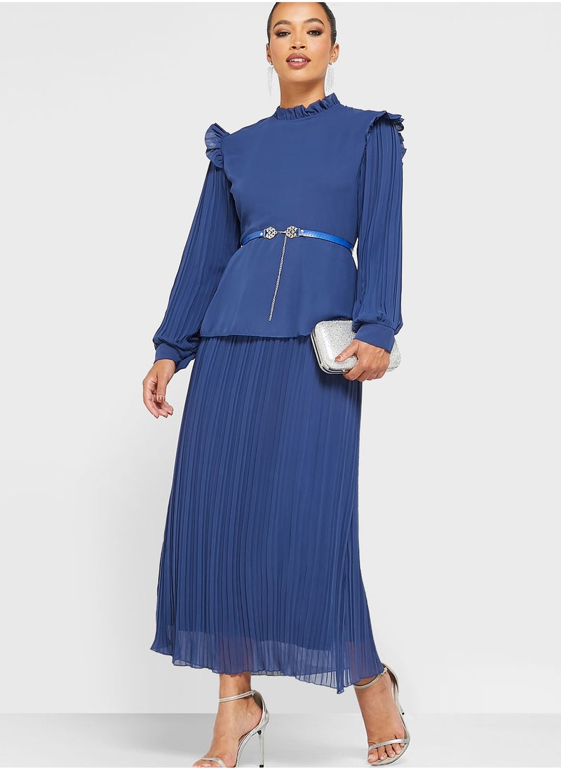 Khizana - High Neck Pleated Dress - Image 1