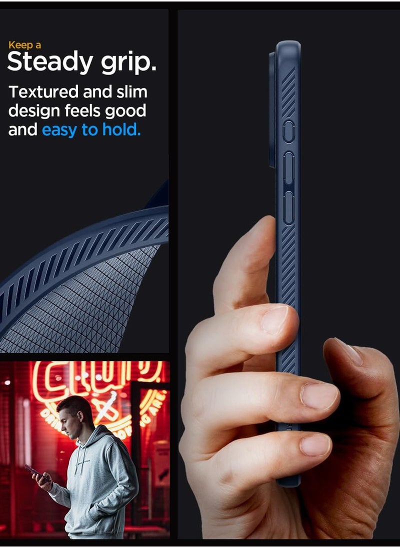Spigen - Liquid Air for iPhone 15 Pro Max Case Cover - Navy Blue - Image 1