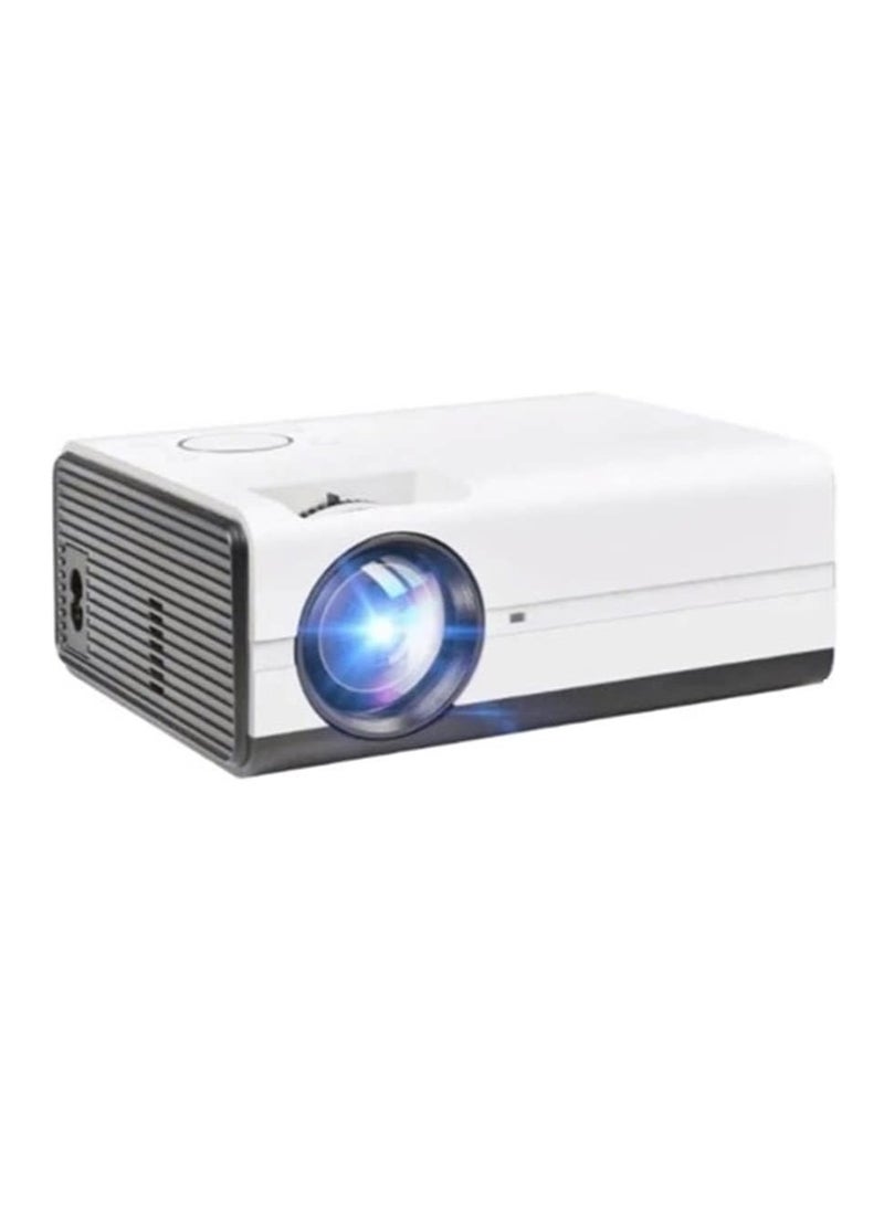 Portable Projector, Full HD 4K WIFI Home Smart Projector, USB Mini Outdoor Movie Projector, LED Video Smart Home Theater Projectors For Home Office, (1pc, White 6) - Image 1