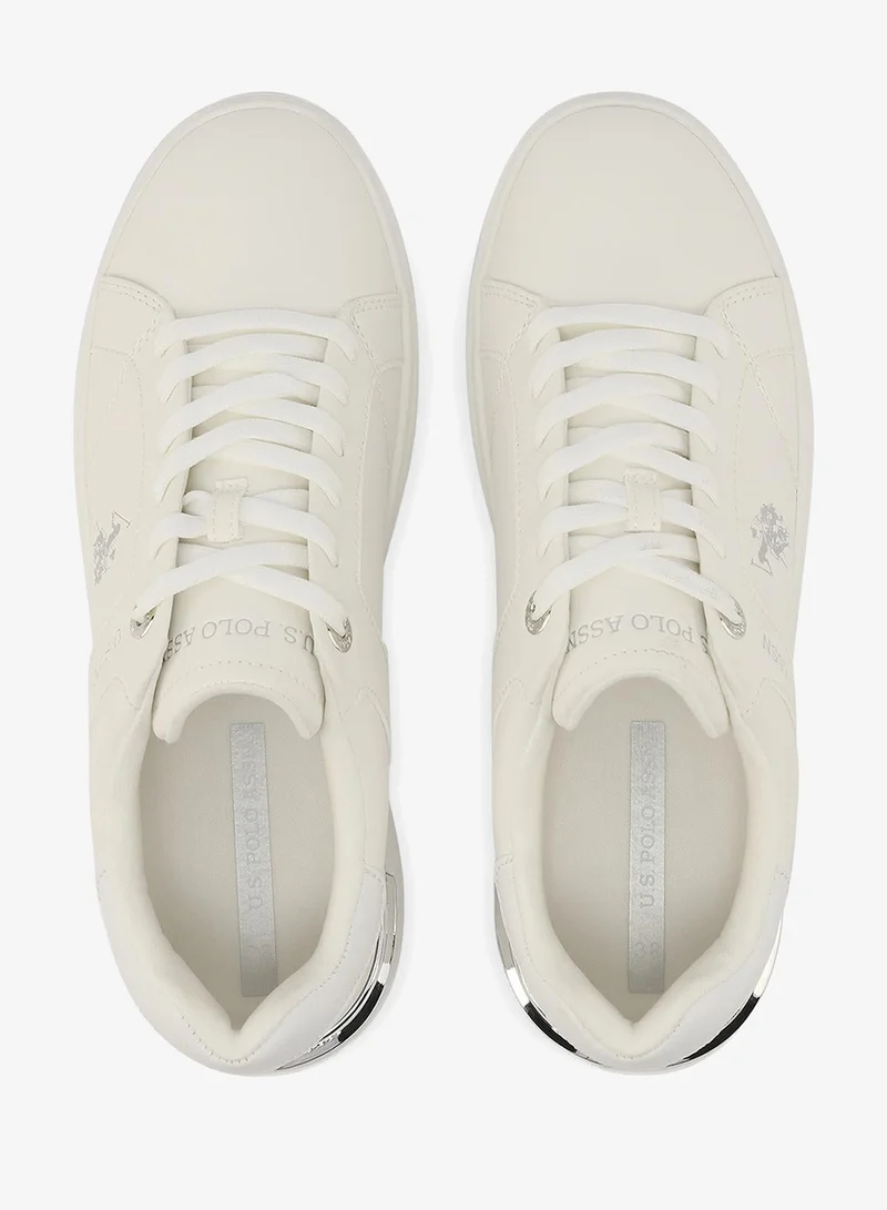 U.S. Polo Assn. white U.S. Polo Assn. Alson Women's Comfortable Stylish Casual Everyday Low Top Sneaker - White for Women | Best Price UAE