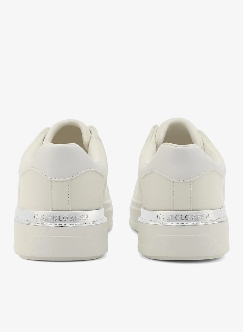 U.S. Polo Assn. white U.S. Polo Assn. Alson Women's Comfortable Stylish Casual Everyday Low Top Sneaker - White for Women | Best Price UAE