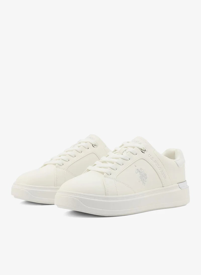 U.S. Polo Assn. white U.S. Polo Assn. Alson Women's Comfortable Stylish Casual Everyday Low Top Sneaker - White for Women | Best Price UAE