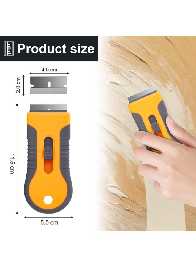 Arabest Adhesive Remover Scraper,Car Sticker Remover,Glass Stove Top Razor Scraper Label,Glue,Paint,Adhesive Removal Tool with 10 Stainless Steel Razor Blades, Multi-purpose Cleaning Scraper - Image 4