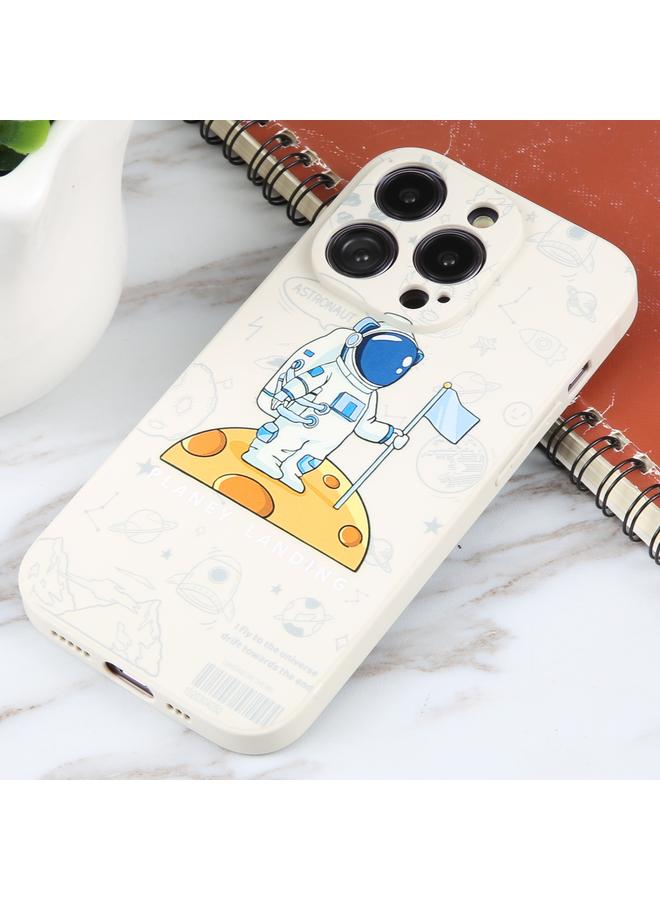 إيروريكس جراب لهاتف iPhone 13 Pro Max بنمط رائد فضاء من السيليكون بحافة مستقيمة - Image 2