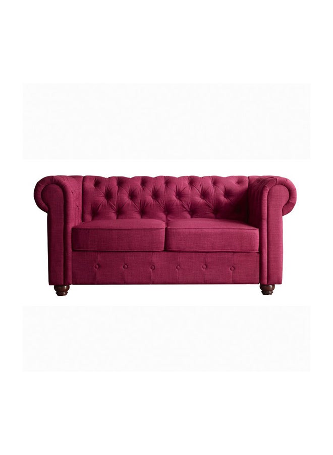 A to Z Furniture Rosevera Quitaque Tufted Chesterfield Loveseat in Violet Color Chesterfield Loveseat