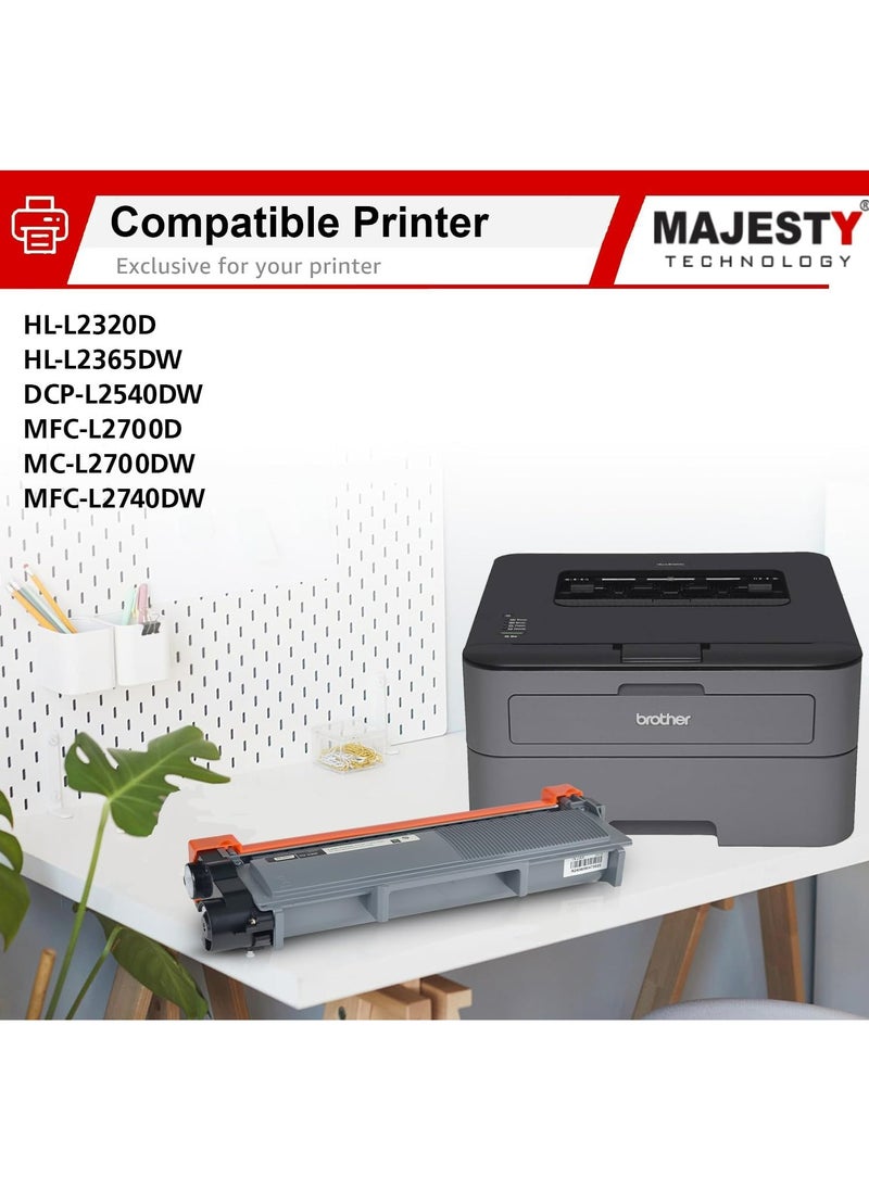 Majesty Compatible TN2305 Toner Cartridge Compatible with Brother HL-L2320D HL-L2365DW MFC-L2700D MFC-MFC-L2700D MFC-L2700DW MFC-L2700DW MFC-L2740DW Printer Black  - Image 4