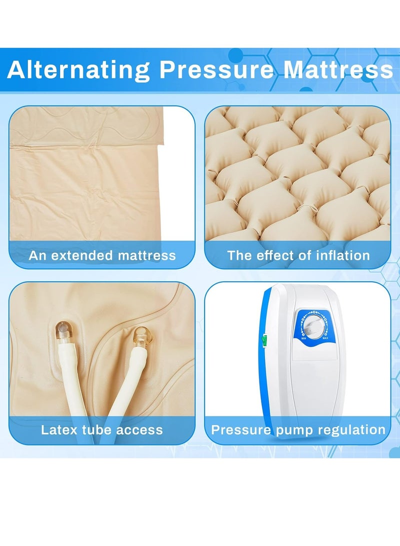 Silent Alternating Air Pressure Mattress With Mattress Cover And Pump Inflatable Adjustable Silent Mattress To Prevent Bedsores And Soreness And Treat Bedridden Patients