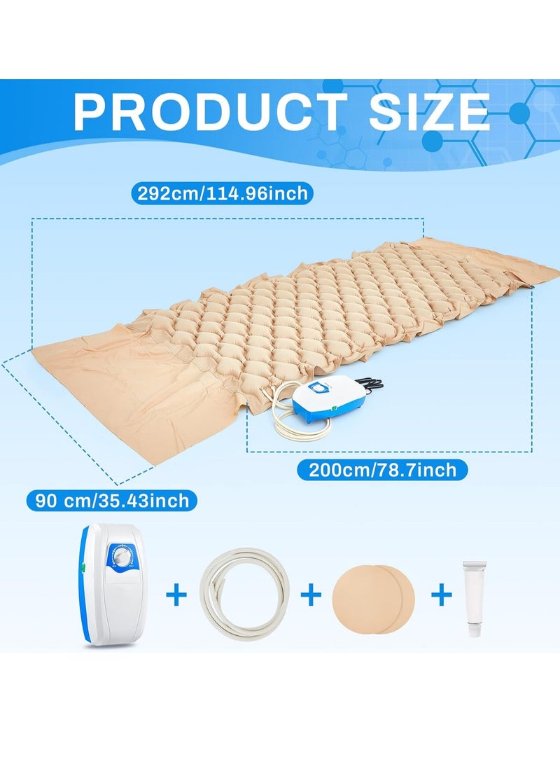 Silent Alternating Air Pressure Mattress With Mattress Cover And Pump Inflatable Adjustable Silent Mattress To Prevent Bedsores And Soreness And Treat Bedridden Patients