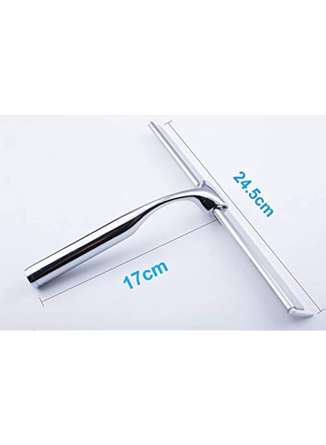 Generic Crystal Cleaning Shower Bathroom Extractor and Shower Eraser Stainless Steel Glass Cleaner with Wall-mounted Bathroom Eraser 25x17cm (L X W)  - Image 3