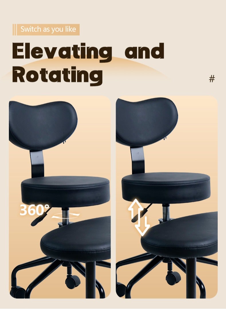 كرسي التأمل بلس، كرسي متقاطع الأرجل بعجلات، كرسي لاضطراب فرط الحركة ونقص الانتباه، كرسي مكتب متقاطع مع دعم قطني ومقعد قابل للتعديل، تصميم مرن للجلوس المضطرب - Image 2