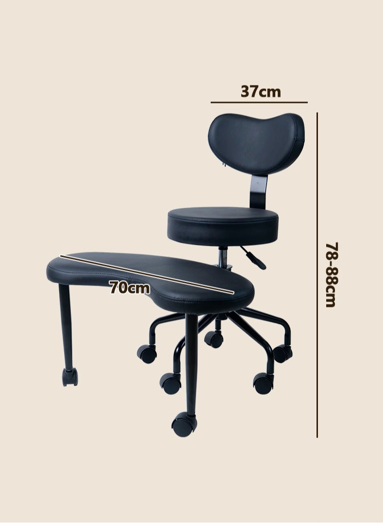 كرسي التأمل بلس، كرسي متقاطع الأرجل بعجلات، كرسي لاضطراب فرط الحركة ونقص الانتباه، كرسي مكتب متقاطع مع دعم قطني ومقعد قابل للتعديل، تصميم مرن للجلوس المضطرب - Image 5