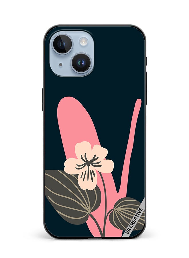 VR CREATIVE Protective Case Cover For Apple iPhone 15 Plus Alphabet V Design Multicolour - Image 1