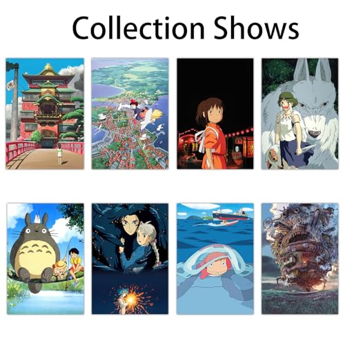 Pounchi Japanese Anime Posters (8 Pcs with Glue Dots) 11.2" x 16.5" Cartoon HD Printing Poster Unframed Version for Room Bedroom Club Wall Art Decor for Teens - Image 2