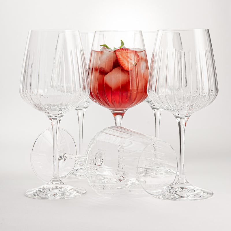 RCR 6 pc crystal stem glass set - 490 ml Timeless collection - Image 1