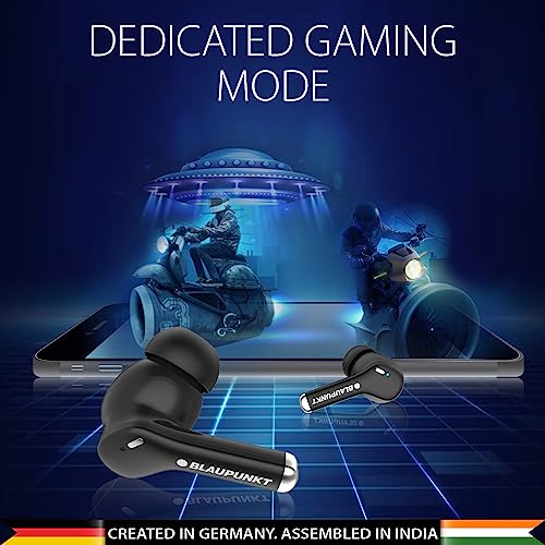 Blaupunkt Newly Launched Btw100 Xtreme Truly Wireless Bluetooth Earbuds I 99H Playtime* I Quad Mic I Crispr Enc Tech I Gaming Mode I Turbovolt Charging I Bt Version 5.3 (Black),in-Ear - Image 5