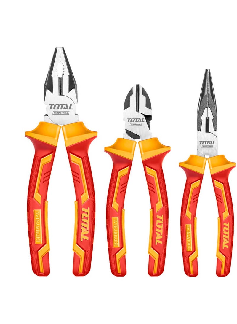TOTAL 3 Pcs Insulated Pliers Set THT2K0302 - Image 1