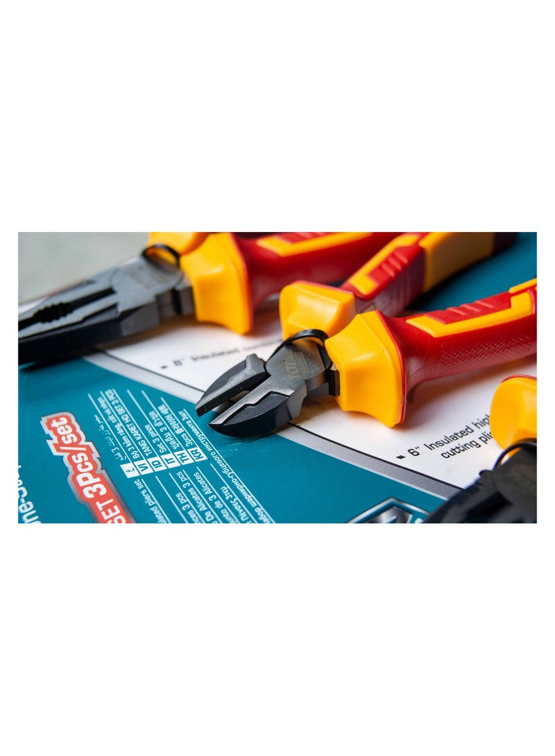 TOTAL 3 Pcs Insulated Pliers Set THT2K0302 - Image 4