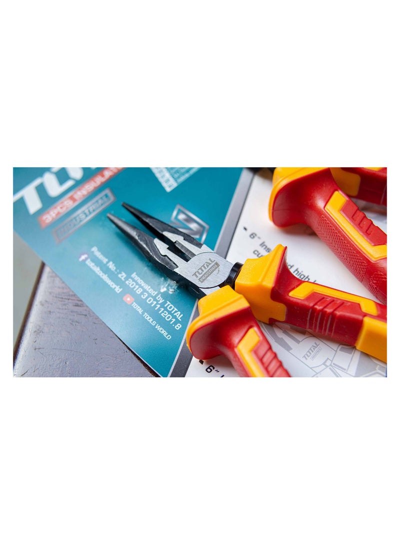 TOTAL 3 Pcs Insulated Pliers Set THT2K0302 - Image 2