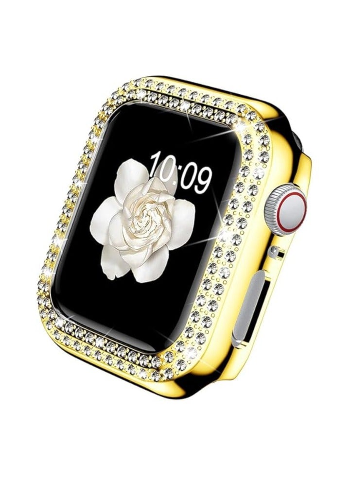 Compatible for Women Apple Watch  38mm, Bling Case Cover for iWatch Series 10 9 8 7 6 / SE 5 4 3 2 1 Ultra [No Screen Protector] (38mm, Gold) - Image 2