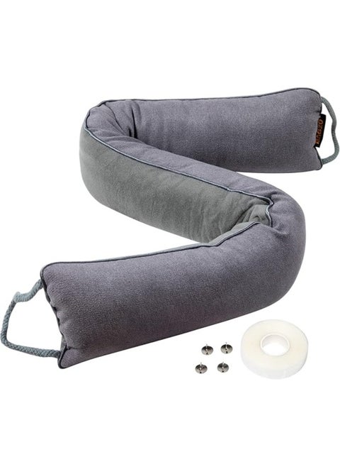 Door Draft Stopper, 91cm Under Door Draft Blocker Noise Stopper, Weighted Wind Blocker Draft Guard for Bottom of Door, Gray