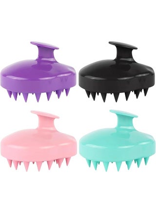 Silicone hairbrush – Massage shampoo brush for scalp massage and deep cleansing, multi colors