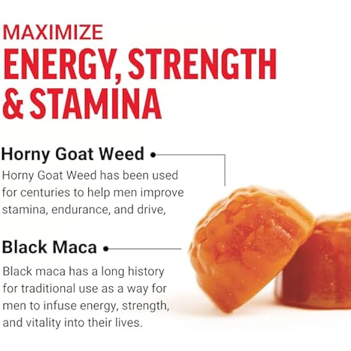 Force Factor Test X180 Gummies Testosterone Booster for Men with Tongkat Ali, Horny Goat Weed, Tribulus Terrestris, Fenugreek, & Black Maca, Supplement Men, Berry Punch, 60 Gummies, 1-Pack - Image 5