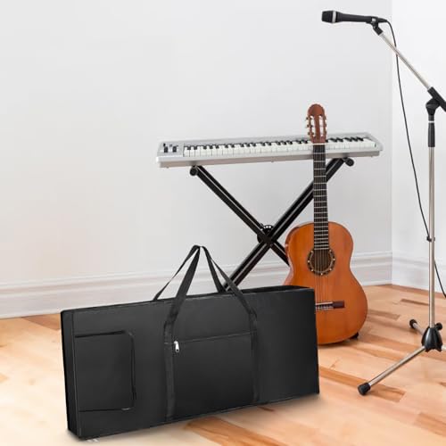 Tosnail 61-Note Keyboard Gig Bag, Soft Piano Case Padded with 6mm Cotton, Piano Case with Handles and Large Pocket - 39'' x 16" x 6'' - Image 4