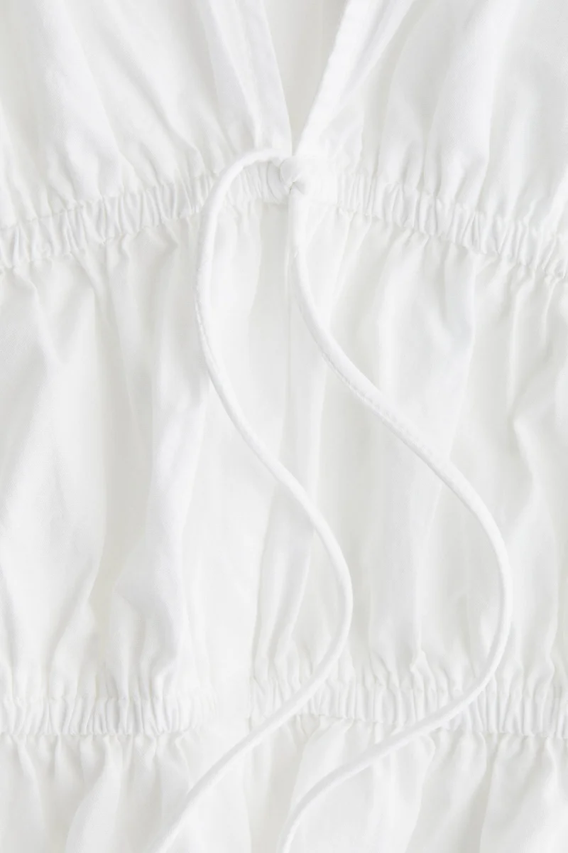 H&M Drawstring poplin blouse