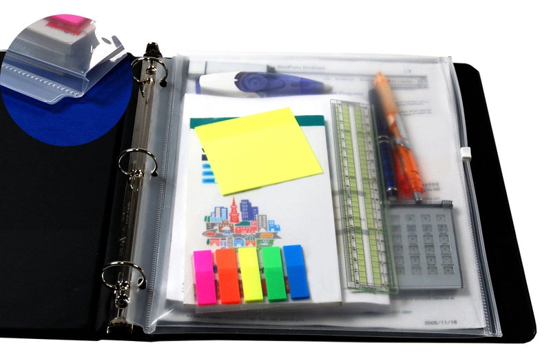 Lion Expanding Zipper Binder Pocket, Clear, Pack of 4 (24700-CR-4P) - Image 3