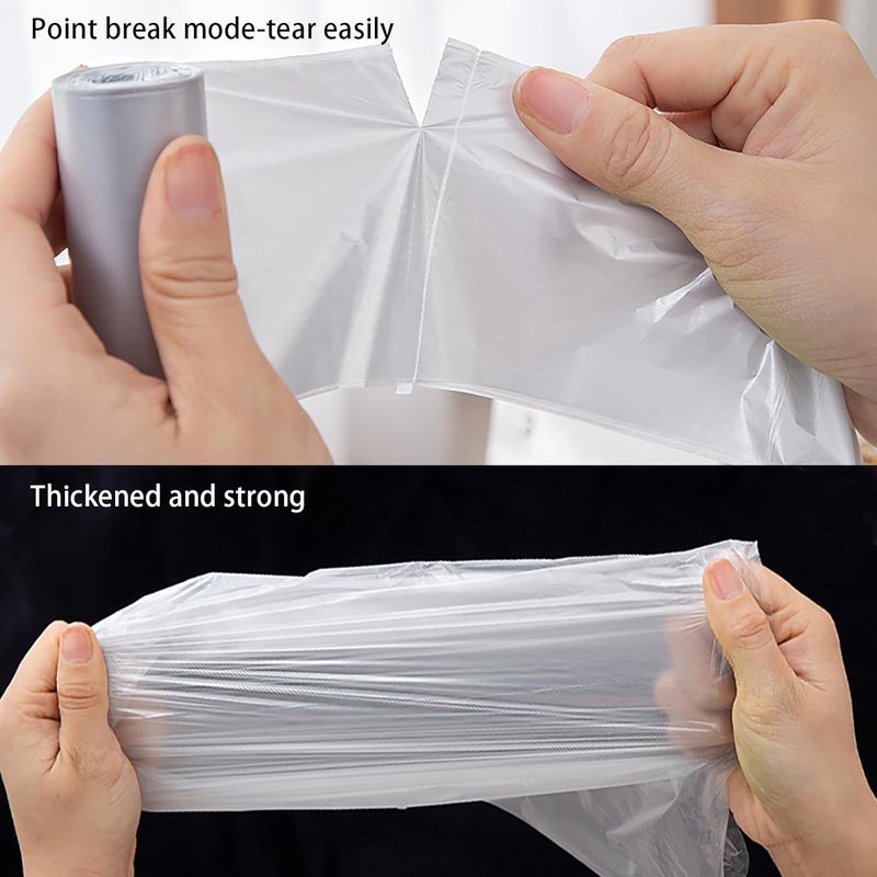 Sadocom 3L Small Bin Bags, 300 Counts, 30 x 35 cm, White Bin Liners for Mini Bins - Image 2