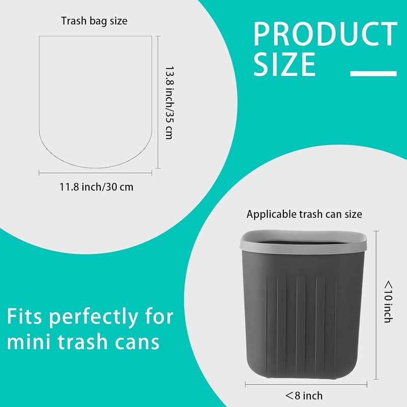 Sadocom 3L Small Bin Bags, 300 Counts, 30 x 35 cm, White Bin Liners for Mini Bins - Image 3