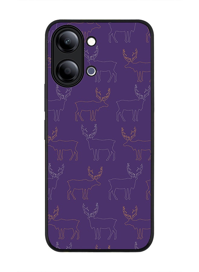 Stylizedd For vivo Y05 4G / Y6t 5G Case,Slim fit Camera Protection, Shockproof Thin Phone cover  - Purple Moose - Image 1