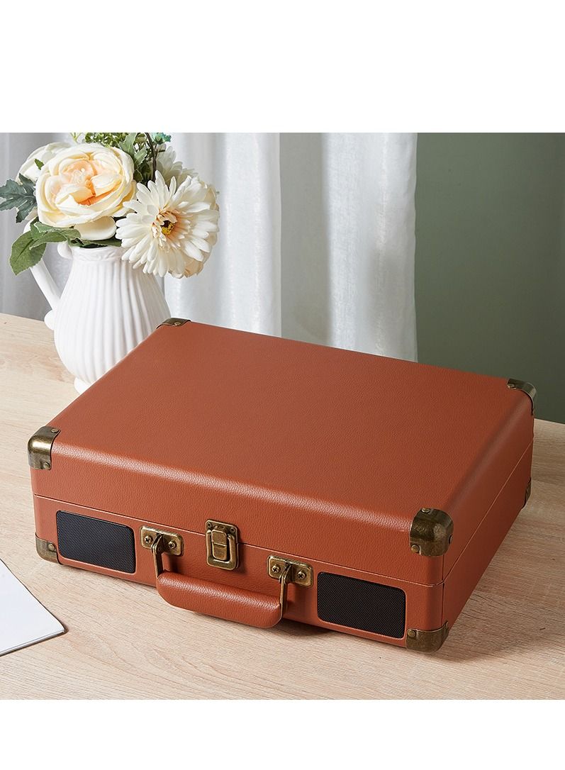 Portable Gramophone, Vinyl Record Player, Classic Turntable Phonograph, With Built-in Stereo Speakers - Image 4