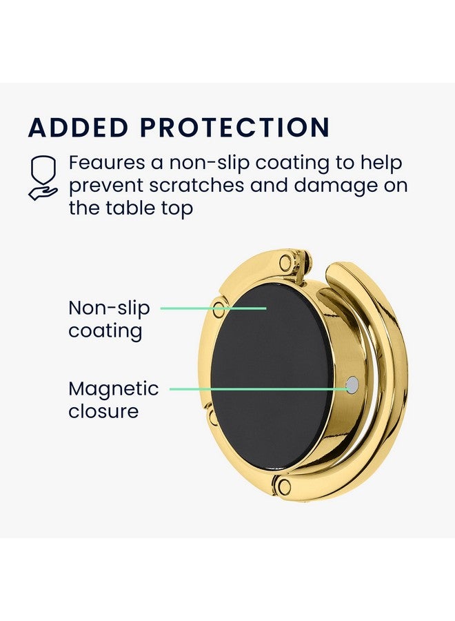 kwmobile Purse Hanger for Table (Set of 2) - Purse Hook for Table - Folding Handbag Hanger - Portable Bag Holder - Image 4