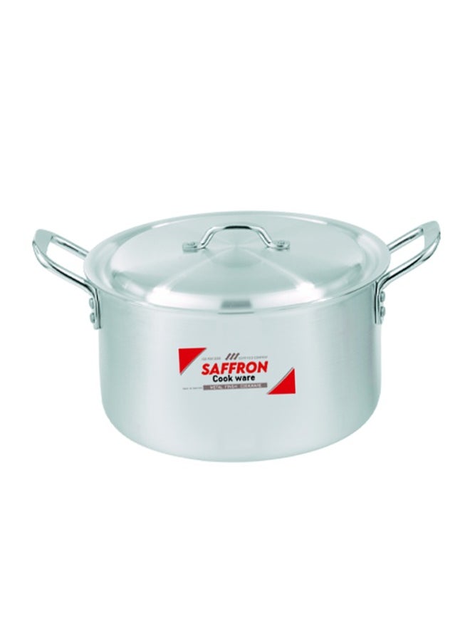SONEX Sonex Saffron Cooking Pot 17 cm,  Capacity 1.5 Ltr, Cookware With Lid,Ergonomic Handle For Secure Grip,Premium Aluminum Metal Finish,Durable & Light Weight, Silver  - Image 1