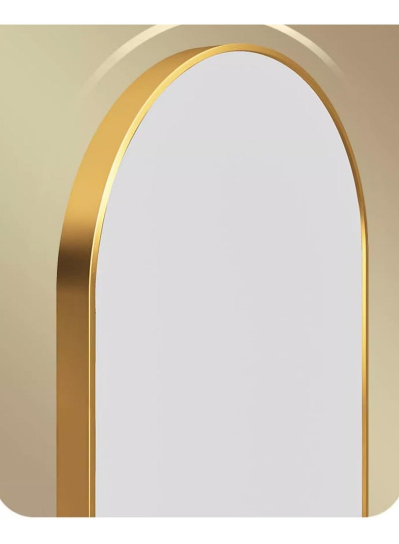 فيبارتي مرآة أنيقة كاملة الطول مقاس 60 × 160 سم مع إطار من الألومنيوم ، وزجاج عالي الوضوح ، وتصميم حديث للحامل والتثبيت على الحائط ، ومرآة أنيقة قائمة أو مائلة لغرفة النوم ، وغرفة المعيشة ، والمدخل ، وقطعة ديكور منزلي أنيقة لأي مساحة - Image 4