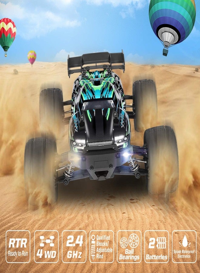 HAIBOXING RC Cars Hailstorm, 36+KM/H High Speed 4WD 1:18 Scale Waterproof Truggy Remote Control Off Road Monster Truck with Two Rechargeable Batteries, All Terrain Toys for Kids and Adult - Image 5